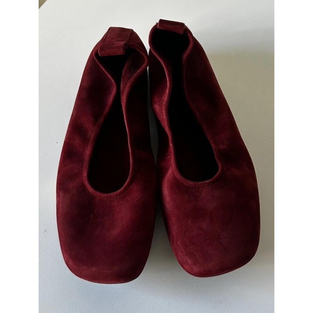 Arche Women's Red Burgandy Nubuck Ballerina Suede Slip On Shoes Round Heel 38 - Picture 7 of 11
